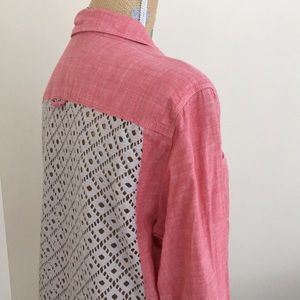 Free People Cotton and Lace shirt